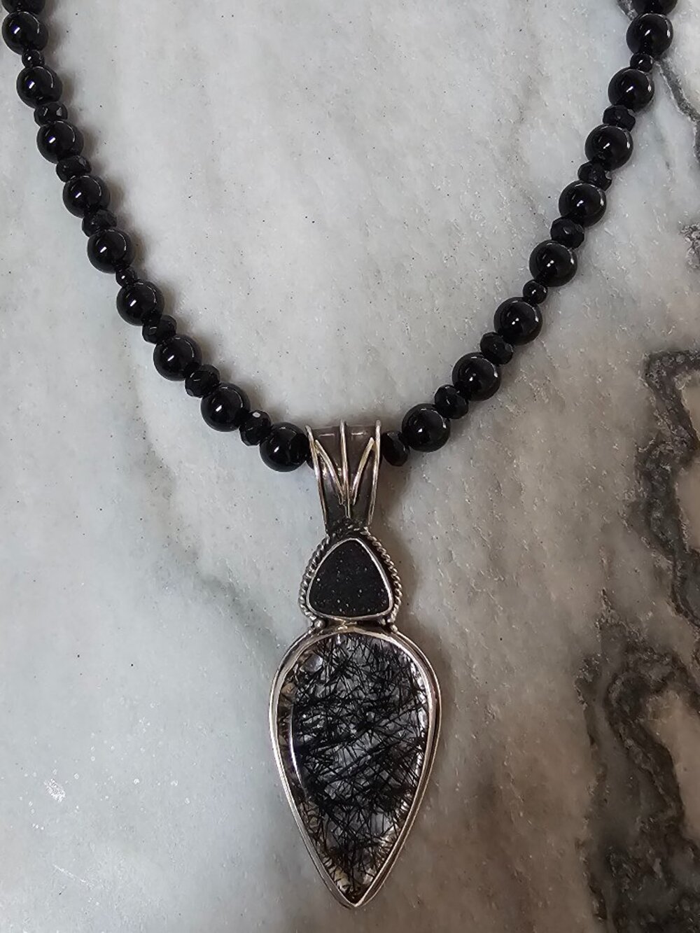 Echo of the Dreamer Rutilated Quartz Sterling Silver Necklace